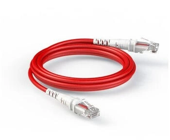 PatchSee RJ45 Patchkabel Cat. 6A U/UTP extra dünn rot 0,15m (TPC-SR-U/0.5)