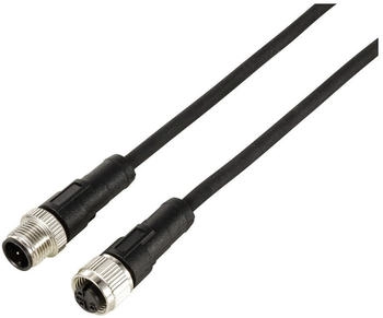 TRU Components TC-12833104 Sensor-Aktor-Verlängerungsleitung M12 Stecker gerade auf Kupplung gerade 2m