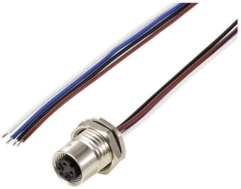 TRU Components TC-12833048 Sensor/Aktor Einbaubuchse M12 Buchse Einbau 0.5m Sensoren: 4 1St.