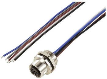 TRU Components TC-12833044 Sensor/Aktor Einbaubuchse M12 Buchse Einbau 0.5m Sensoren: 5 1St.