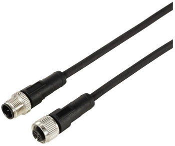 TRU Components TC-12833012 Sensor-Aktor-Verlängerungsleitung M12 Stecker gerade auf Kupplung gerade 5m