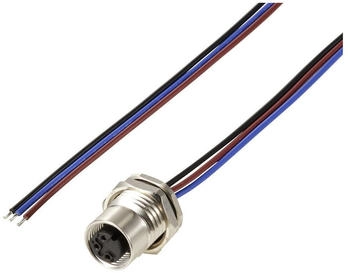 TRU Components TC-12833056 Sensor/Aktor Einbaubuchse M12 Buchse Einbau 0.5m Sensoren: 3 1St.