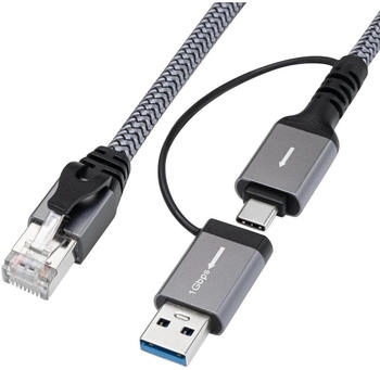 MicroConnect CAT6 FTP to USB A-C adapter cable 3m Adapter Digital/Daten (MC-RJ45USBC-03)