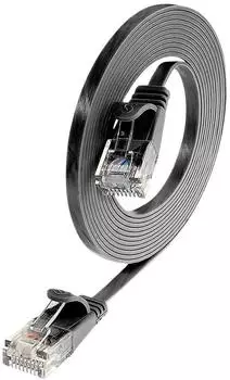 SLIM U6 015 SW Cat.6 -Patchkabel U/UTP 0,15m schwarz (PKW- -KAT6 0.15 SW)