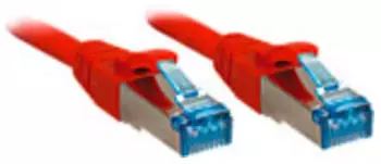 Lindy 0.5m Cat.6A S/FTP LSZH rot RJ45-Stecker 500MHz Kupfer 27AWG (47161)