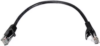 Lanberg Patchkabel CAT.6E UTP 0,25m Fluke Zert. schwarz (PCU6-10CC-0025-BK)