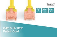 Digitus DK-1612-010/Y, Digitus Patch-Kabel RJ-45 (M) zu RJ-45 (M) 1m CCA U/UTP Cat 6