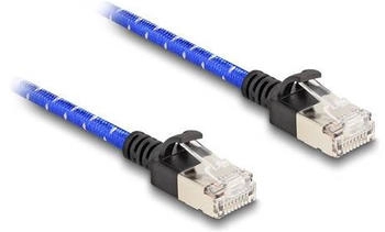 DeLock RJ45 mit Geflechtmantel Cat.6A U/FTP Slim 2 m blau (80378)