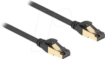 DeLock RJ45 Cat.6A Stecker zu Stecker S/FTP schwarz 15 m mit Cat.7 Industrie und Outdoor (80253)