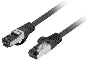 Lanberg Patchkabel CAT.8.1 S/FTP LSZH CU 0,5m Fluke Zert. sw Kabel Netzwerk (PCF8-10CU-0050-BK)