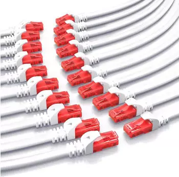 CSL 20x Cat 6 Gigabit Ethernet LAN Kabel mehrfach Geschirmt UTP Gigabit 1000 Mbit/s Patchkabel - 0,25m