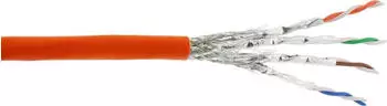 InLine Verlegekabel Cat.7a S/FTP (PiMF) 4x2x0,58 AWG23 1200MHz B2ca orange 500m (S/FTP CAT7a 500m)