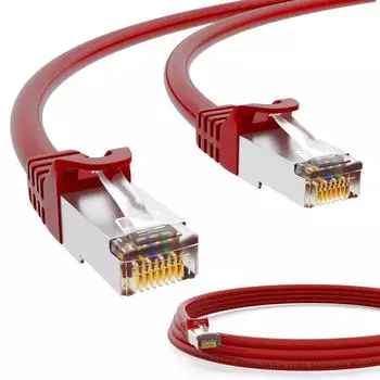 HB-Digital Patchkabel 20m CAT7 Rohkabel LAN Kabel S/FTP PiMF LSZH rot
