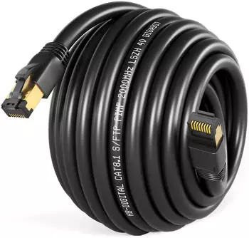 HB-Digital CAT 8.1 RJ45 S/FTP LSZH 25m schwarz