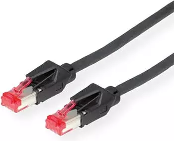Draka Patchkabel Kat.6 (Class E) S/FTP CU 7702 flex LSOH Hirose TM21 schwarz 3m Twisted