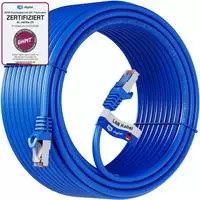 hb-digital Patch Kabel CAT7 Rohkabel RJ45 S/FTP PiMF 30m blau