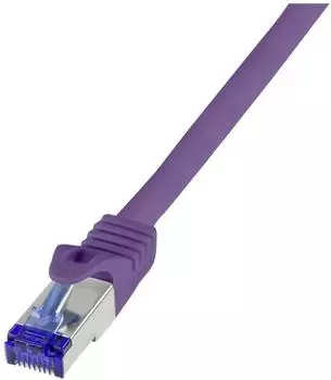 LogiLink Patchkabel Ultraflex Kat.6A S/FTP 5,0m violett mitCat.7 Rohkabel (S/FTP CAT6a 5m)