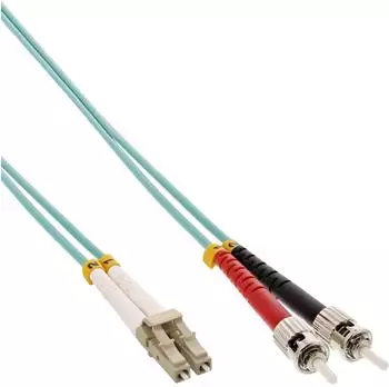 InLine LWL Duplex Kabel LC/ST 50/125µm OM3 25m Kabel Patchkabel LWL