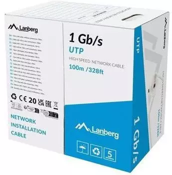 Lanberg LAN-Ethernet- 1GB/s 100m CCA Kabel gr (LCU6-10CC-0100-S)