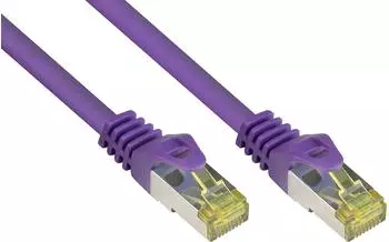 Good Connections RJ45 Patchkabel Cat.7 Rastnasenschutz S/FTP PiMF violett 0,25m (8070R-003V)