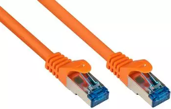Good Connections RNS Patchkabel Rastnasenschutz Cat. 6A S/FTP PiMF 500MHz orange 15m (8060-H150O)