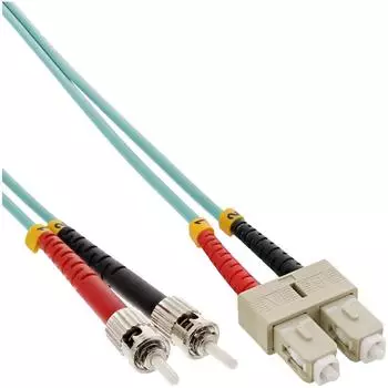 InLine SC/ST 10m 2x SC 2x ST Männlich/männlich OM3 Türkis Multi-Modus (82510O)