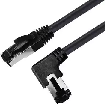 Maxtrack TI52-2L RJ45 Patchkabel CAT 8.1 S/FTP 2m Schwarz 90° nach links gewinkelt 1 St. (TI52-2L)