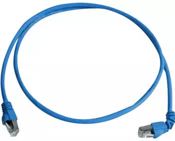 Telegärtner Patchkabel S/FTP PiMF Cat 6A einseitig abgewinkelt blau 1,0m (L00000A0198)