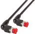 EFB-Elektronik RJ45 Patchkabel Cat.6A S/FTP LSZH Draka UC900 TM21 2x90° schwarz 10m (K4137SW.10)