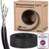 HB-Digital 50m CAT 7 Doppelmantel Erdverlegekabel S/FTP PVC + LLDPE AWG23 für Außenbereich
