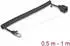 DeLock RJ45 Spiralkabel Stecker zu Buchse Cat.5e UTP 0.5m bis 1 schwarz (90668)