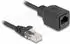 DeLock RJ45 Spiralkabel Stecker zu Buchse Cat.5e UTP 0.5m bis 1 schwarz (90668)