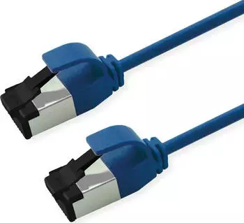 Roline S/FTP Patchkabel Kat.8.1 Slim PoE blau 0,5m (21.15.3440)