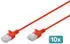 Digitus CAT 6 U-UTP Slim Patchkabel 3 m Rot 10 Stück (CAT6 3 m) (DK-1618-030S-R-10)