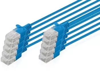 Digitus CAT 6 U-UTP Slim Patchkabel 1,5 m Blau 10 St&uuml;ck (CAT6 1.50 m) (DK-1618-015S-B-10)