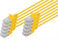 Digitus CAT 6 U-UTP Slim Patchkabel, 3 m, Gelb, 10 St&uuml;ck