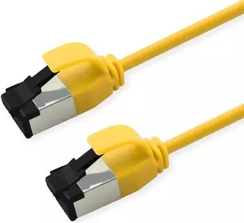 Roline S/FTP Patchkabel Kat.8.1 Slim PoE gelb 0,5m (21.15.3420)