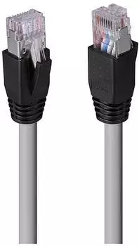 Lindy 60m Cat.6A U/FTP LSZH Solid Core Network Cable Grey (48651)