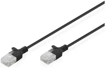 Digitus CAT 6 U-UTP Slim Patchkabel 2 m Schwarz (CAT6 2 m) (DK-1618-020S-BL)