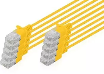 Digitus CAT 6 U-UTP Slim Patchkabel 1 m Gelb 10 St&uuml;ck (U/UTP CAT6 1 m) (DK-1618-010S-Y-10)
