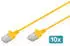 Digitus CAT 6 U-UTP Slim Patchkabel 1 m Gelb 10 Stück (U/UTP CAT6 1 m) (DK-1618-010S-Y-10)