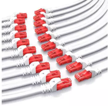 CSL 20x Cat 6 Gigabit Ethernet LAN Kabel UTP Gigabit 1000 Mbit/s Patchkabel 0,5m (301320)