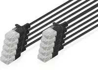 Digitus CAT 6 U-UTP Slim Patchkabel, 5 m, Schwarz, 10 St&uuml;ck