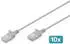 Digitus CAT 6 U-UTP Slim Patchkabel 2 m Grau 10 Stück (CAT6 2 m) (DK-1618-020S-10)