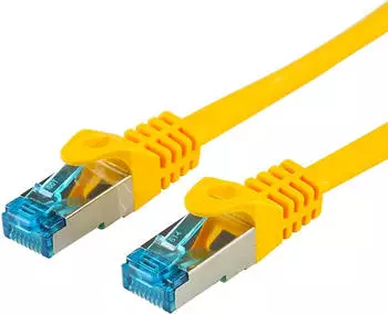 Exertis Connect Patchkabel F/UTP CAT.5e gelb 7,0m Patchkabel mit besonders schmalem Knickschutz (245370)