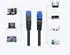 Lanberg Patchkabel CAT.6A S/FTP LSZH CCA Fluke Zert.sw Netzwerk CAT 6a (PCF6A-10CC-0025-BK)
