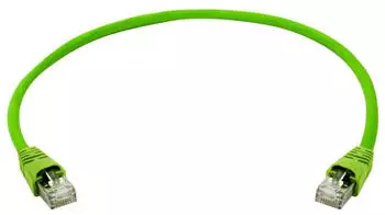 Teleg&auml;rtner 100008111 RJ45 Patchkabel CAT 6a SF/UTP 0.5 m Gr&uuml;n mit Knickschutzt&uuml;lle 1 St. (100008111)