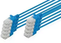 DIGITUS Patchkabel Cat 6 U-UTP Slim Blau 10 St&uuml;ck - Kabel - Netzwerk