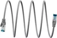 Goobay Patch-Kabel CAT6A UltraFlex gr S/FTP PiMF/CU/LSZH-TPE/grey - Kabel -...