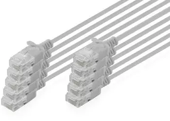 Digitus CAT 6 U-UTP Slim Patchkabel 1 m Grau 10 St&uuml;ck (U/UTP CAT6 1 m) (DK-1618-010S-10)